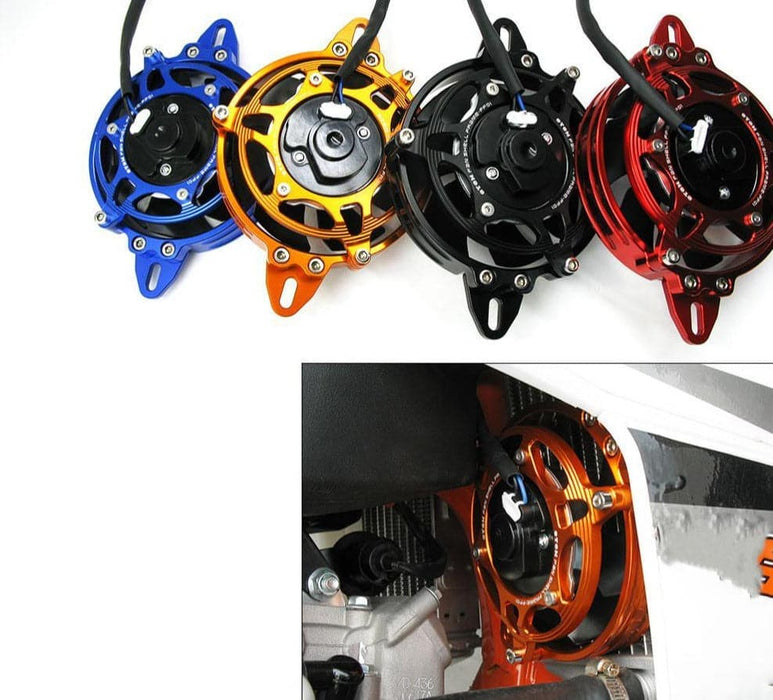 New Electric Radiator Cooling Fan CNC Alloy Cover Set For HONDA, KTM, KAWASAKI, SUZUKI, YAMAHA, ATV, Quad, Go Kart, Buggy